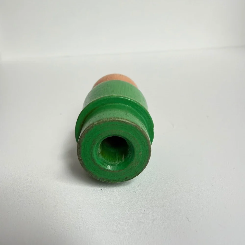 VTG Fisher Price Little People Toy Man Green Wood Vintage Peg Figure Replacement
